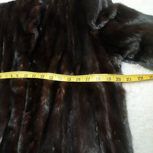 Vintage Lagase Furs Women's Brown Luxury Customized Mink Fur Coat Size L - Picture 5 of 14